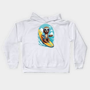 Surfing Sloth Kids Hoodie